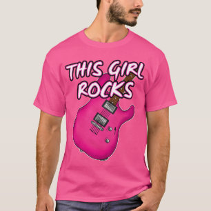 Electric Guitar This Girl Rocks Female Guitarist M T-Shirt