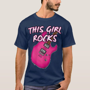 Electric Guitar This Girl Rocks Female Guitarist M T-Shirt