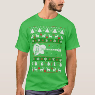 Electric Guitar Ugly Christmas Sweater Happy Holid