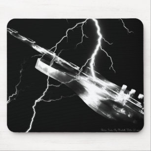 ELECTRIC GUITAR white Mouse Pad
