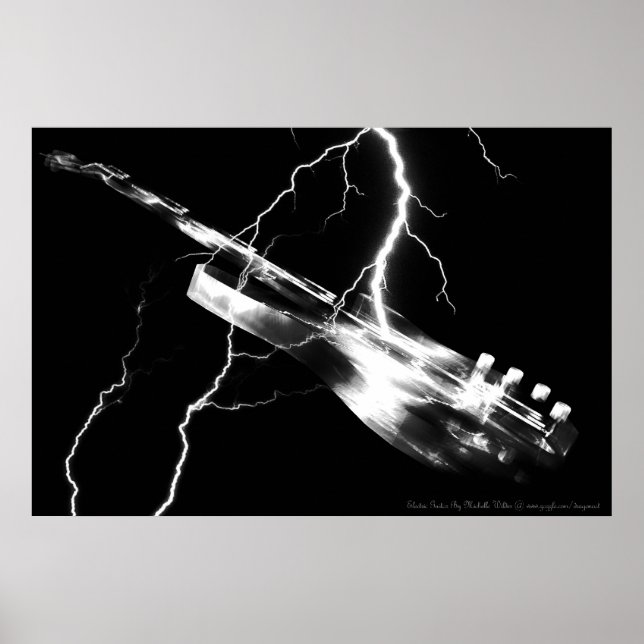 ELECTRIC GUITAR white Poster (Front)