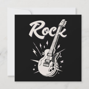 Electric guitar with rock word