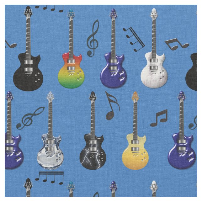 Electric Guitars Fabric (Close Up)