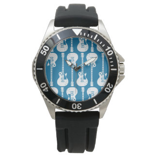 Electric Guitars Graphic in White Watch
