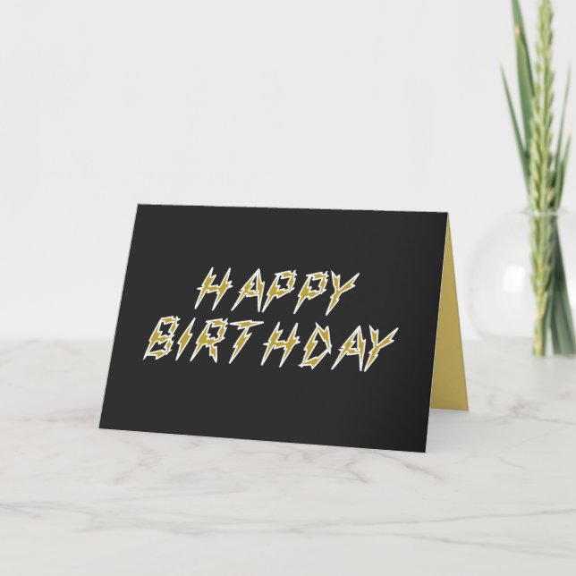 Electric Happy Birthday Card (Front)