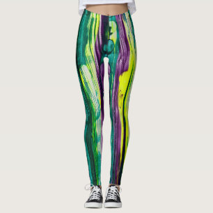 Electric Harmony -handmade artwork Leggings
