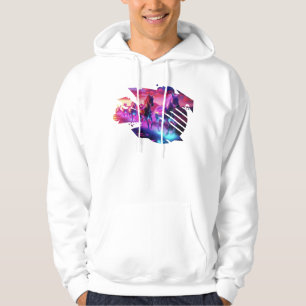 Electric Herd - Synthwave Horses v2 Hoodie