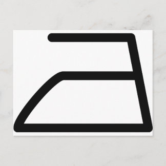 electric iron icon postcard