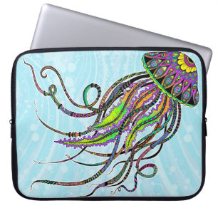 Electric Jellyfish Neoprene Laptop Sleeve