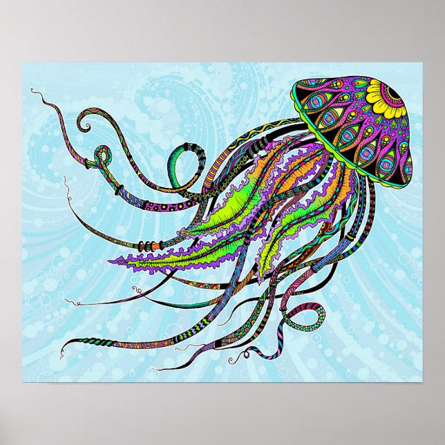 Electric Jellyfish Poster/Print Poster (Front)