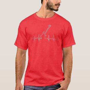 Electric lead GUITAR HEARTBEAT EKG T-Shirt