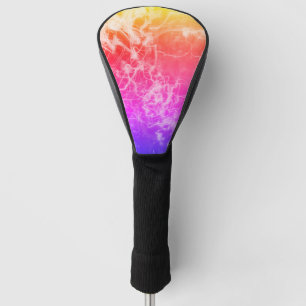 Electric Light Lines Gradient Abstract. Golf Head Cover