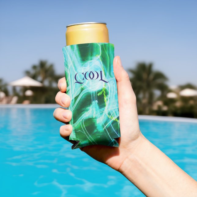 Electric Light Lines Gradient Abstract. Seltzer Can Cooler (In Situ Pool)