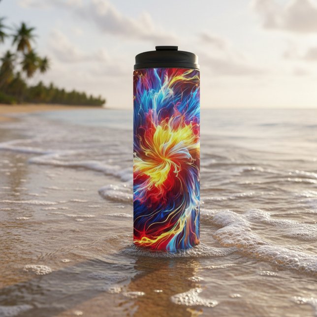 Electric Lightning Bright Colours  Thermal Tumbler (Creator Uploaded)