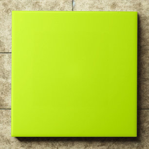 Electric Lime #ccff00 Bold Neon Green Accent Tile