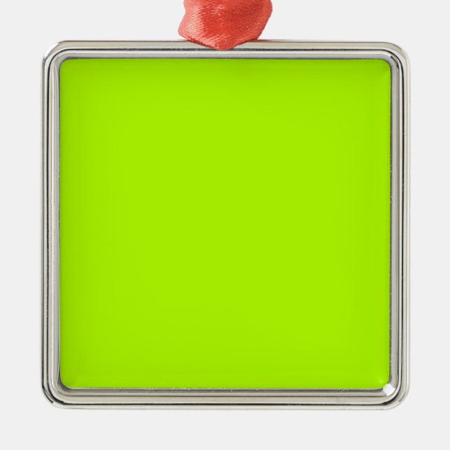 Electric Lime Green Accent Colour Decor Customise Metal Tree Decoration (Front)