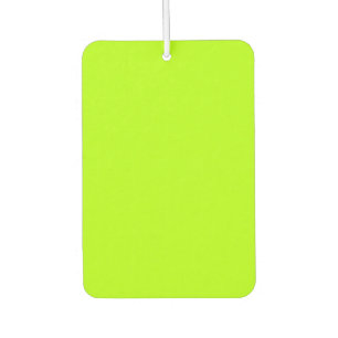 Electric Lime Green Accent Ready to Customise Car Air Freshener