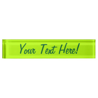 Electric Lime Green Colour Decor Ready to Nameplate