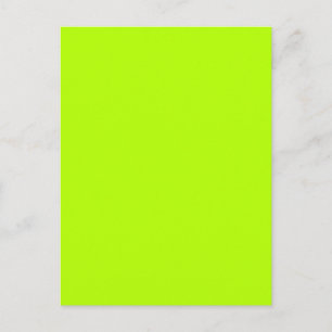 Electric Lime Green Colour Ready to Customise Postcard
