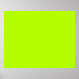Electric Lime Green Colour Ready to Customise Poster