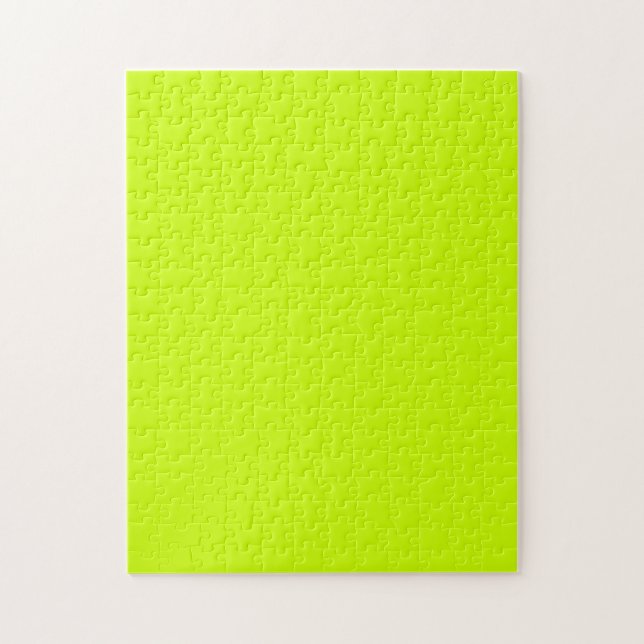 Electric Lime Solid Color Jigsaw Puzzle (Vertical)