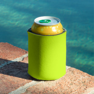 Electric Lime Solid Colour Can Cooler