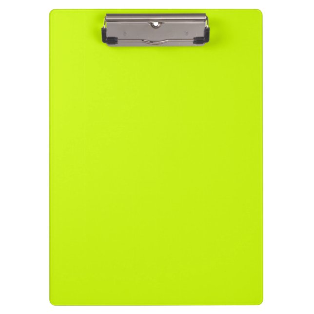 Electric lime solid plain colour  clipboard (Front)