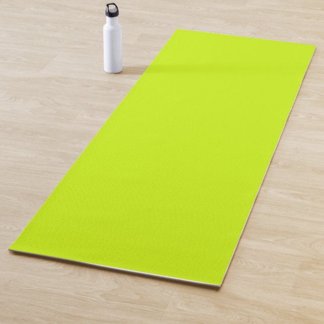 Electric Lime Solid Plain Colour  Yoga Mat (In Situ)