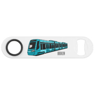 Electric locomotive cartoon illustration