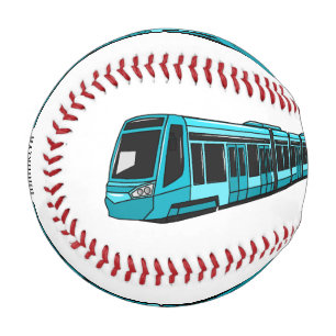 Electric locomotive cartoon illustration baseball