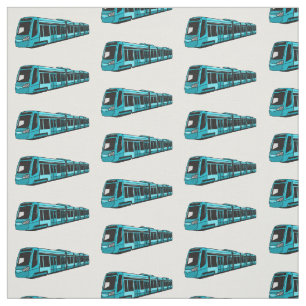 Electric locomotive cartoon illustration fabric