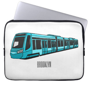 Electric locomotive cartoon illustration laptop sleeve