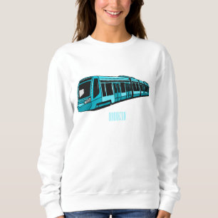 Electric locomotive cartoon illustration sweatshirt