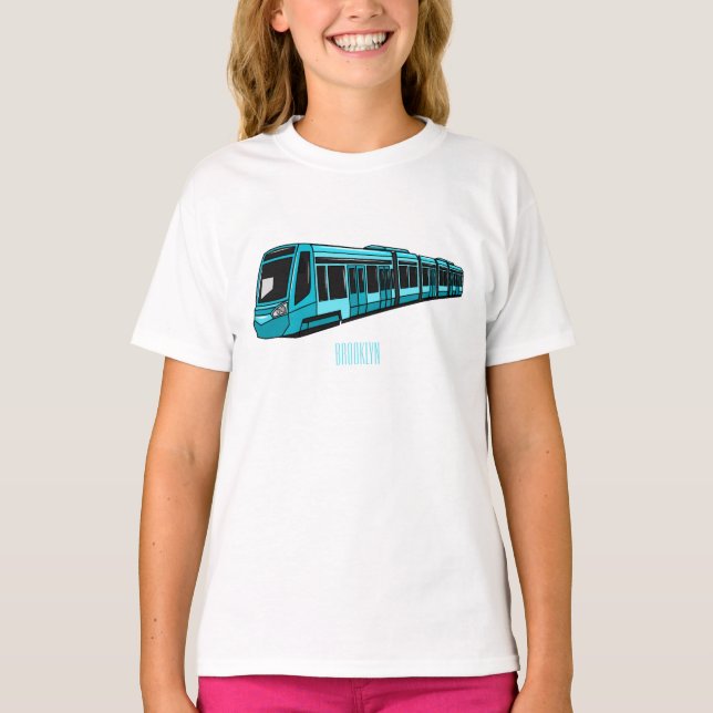 Electric locomotive cartoon illustration T-Shirt (Front)