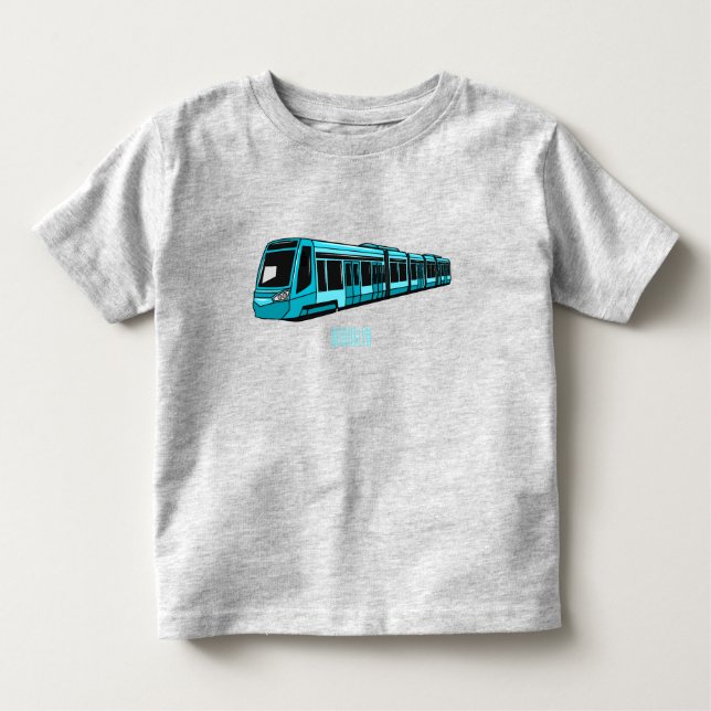 Electric locomotive cartoon illustration toddler T-Shirt (Front)