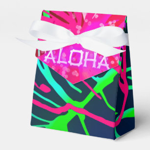 Electric Luau Tropical Night Neon Aloha Party Favour Box