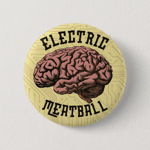 Electric Meatball Sticker 6 Cm Round Badge