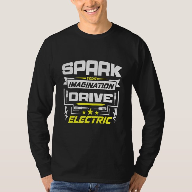 Electric Mobility Car Driver Environmental Protect T-Shirt (Front)