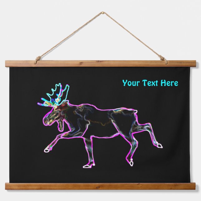 Electric Moose Hanging Tapestry (Front)