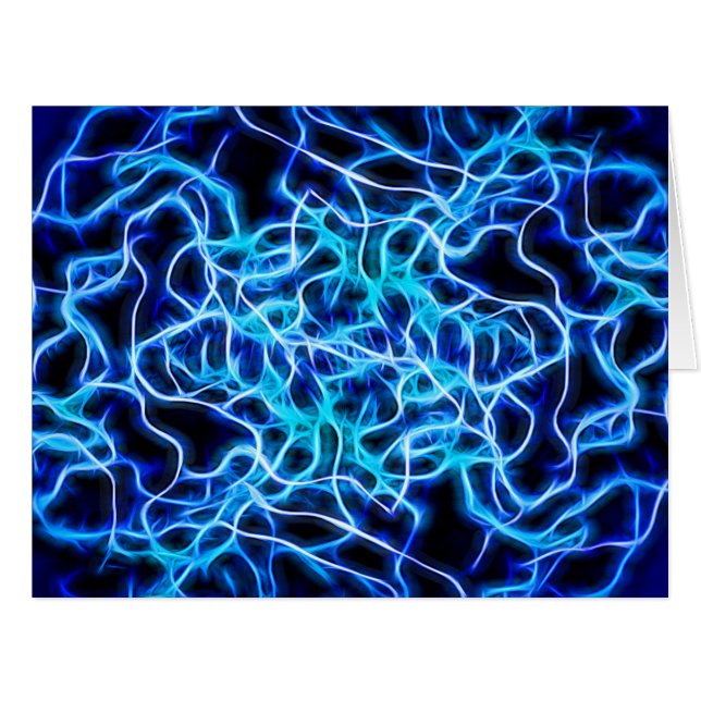 Electric Neon Blue Tesla Coil Lightning (Front Horizontal)