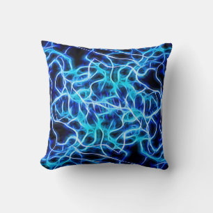 Electric Neon Blue Tesla Coil Lightning Cushion