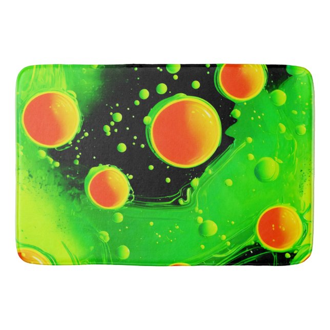 Electric Neon Bubble Dance Bath Mat (Front)