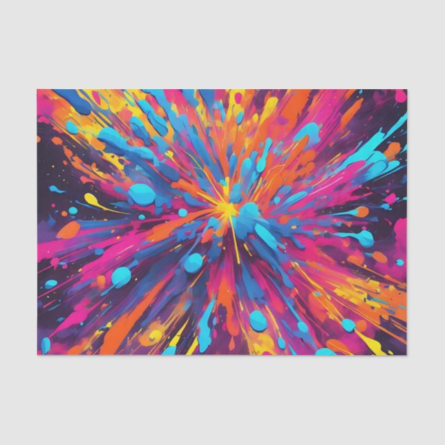 Electric Neon Explosion Tissue Paper (Front)