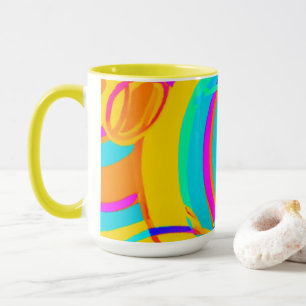 Electric Neon Pattern Art Design Mug