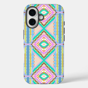 Electric Pastel Dream Kaleidoscope iPhone 16 Case