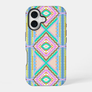 Electric Pastel Dream Kaleidoscope iPhone 16 Case