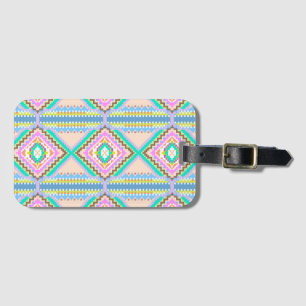 Electric Pastel Dream Kaleidoscope Luggage Tag