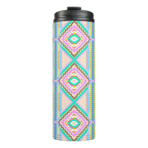 Electric Pastel Dream Kaleidoscope Thermal Tumbler