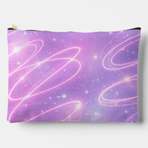 Electric pink neon scribbles AI art Accessory Pouch
