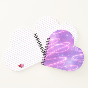 Electric pink neon scribbles AI art Notebook